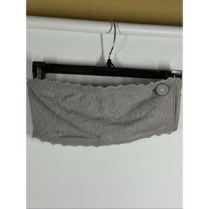 Gap Body bandeau gray lace bra size XL NWT